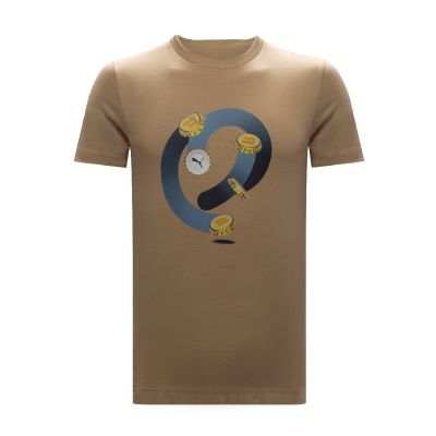 PUMA Graphic Men Round Neck (SMU) Brown
