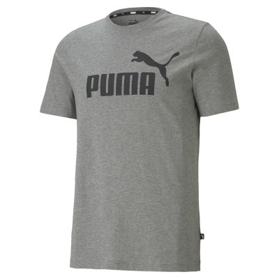 PUMA ESSENTIALS LOGO MEN'S TEE GREY