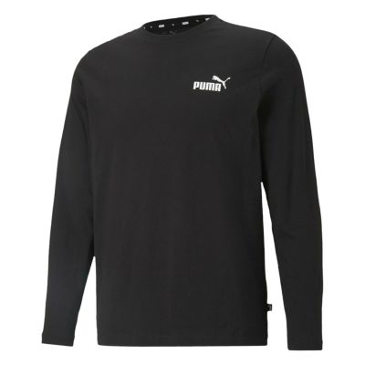 PUMA MEN ESSENTIAL SMALL LOGO LONG SLEEVE TEE BLACK