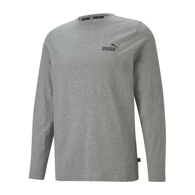 PUMA MEN ESSENTIAL SMALL LOGO LONG SLEEVE TEE ROUND NECK LONGSLEEVE GREY