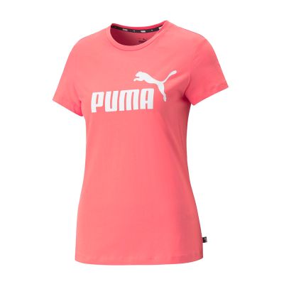 PUMA ESSENTIALS LOGO WOMEN'S TEE PINK
