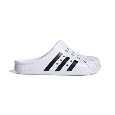 ADIDAS MEN'S ADILETTE CLOGS WHITE