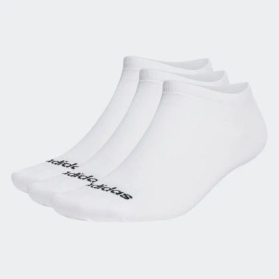 ADIDAS THIN LINEAR LOW-CUT SOCKS 3 PAIRS WHITE