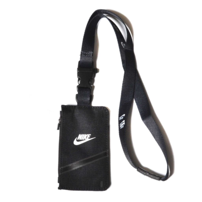 NIKE LANYARD ID BADGE WITH ZIP BLACK