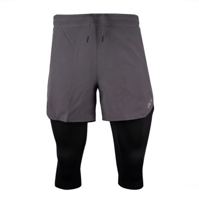 ALX 2 IN 1 Running Men's Shorts GREY