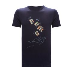 PUMA Graphic Men Round Neck (SMU) Navy