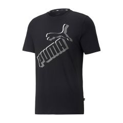 PUMA ESS+ BIG LOGO MEN'S TEE BLACK