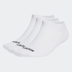 ADIDAS THIN LINEAR LOW-CUT SOCKS 3 PAIRS WHITE